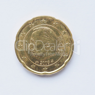 Belgian 20 cent coin