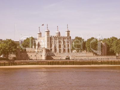 Retro looking Tower of London