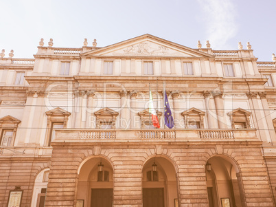 Retro looking Teatro alla Scala Milan