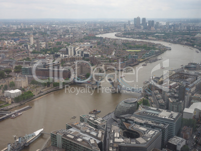 Aerial view of London