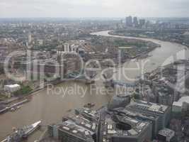 Aerial view of London