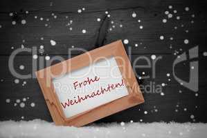 Frame, Frohe Weihnachten Means Merry Christmas, Snow, Snowflakes