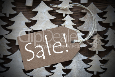Brown Christmas Label With Sale