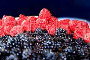 raspberry and blackberries
