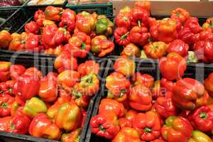 red pepper in supermarket