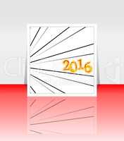 Happy new year 2016 creative greeting card design