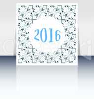 Happy new year 2016 written on abstract  flyer or brochure design