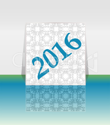 2016 new year sign on abstract background, invitation card set