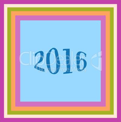 Happy new year 2016 creative greeting card design