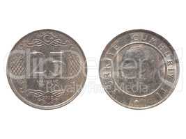 Turkish coin isolated