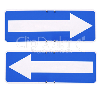 Direction arrow sign