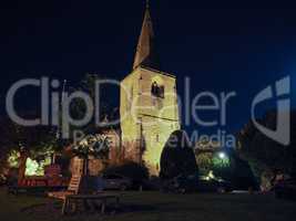 St Mary Magdalene church in Tanworth in Arden at night