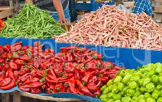 Fresh Organic Vegetables At A Turkish Street Market