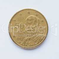 Greek 50 cent coin