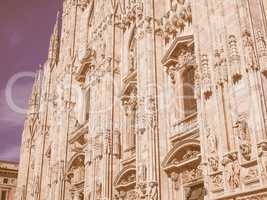 Retro looking Milan Cathedral