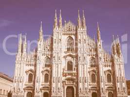 Retro looking Milan Cathedral