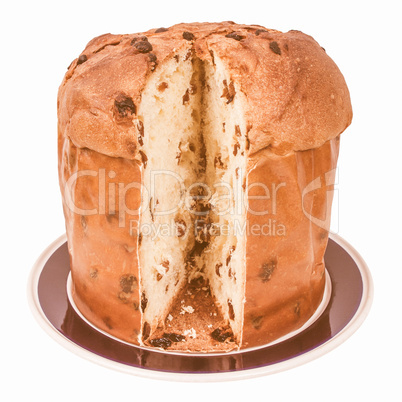 Retro looking Panettone bread