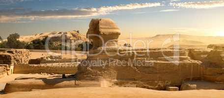 Sphinx in desert