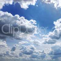 beautiful clouds in blue sky