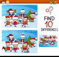 xmas differences task for kids