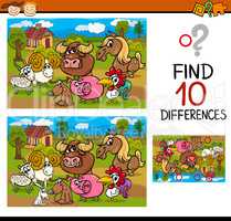 differences task with animals