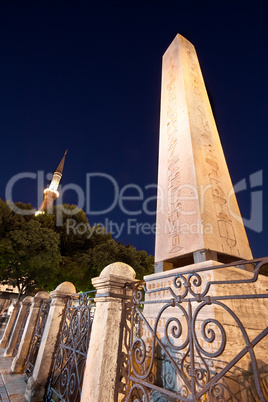 Obelisk and The Blue Mosque Minaret