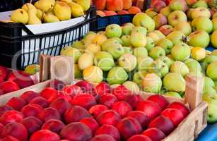 Fresh Organic Fruits At A Street Market