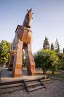 Model of the Trojan Horse located in Troy, Turkey