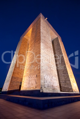 Canakkale Martyrs' Memorial At Night