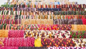 Rows Of Colorful Bracelets