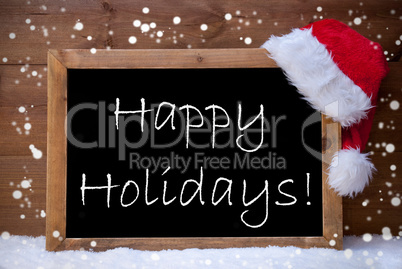 Christmas Card, Chalkboard, Happy Holidays, Snowflakes, Snow