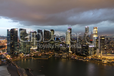 Singapore city at night