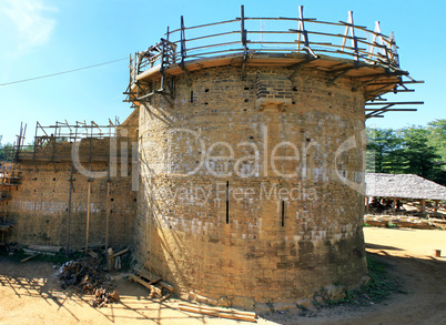 strong castle in construction