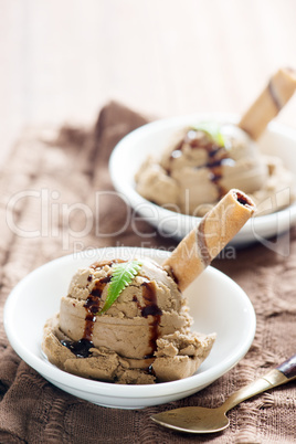 Brown ice cream