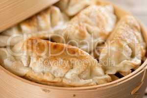 Chinese food pan fried dumplings