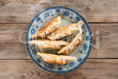 Asian gourmet pan fried dumplings