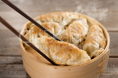 Popular Chinese gourmet pan fried dumplings