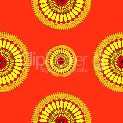 Seamless colorful pattern in oriental style
