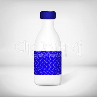 Template of plastic blank milk bottle
