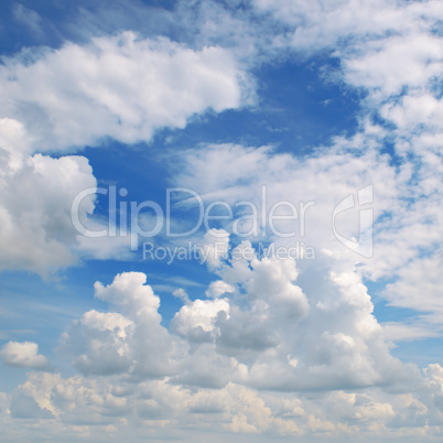 white clouds in blue sky