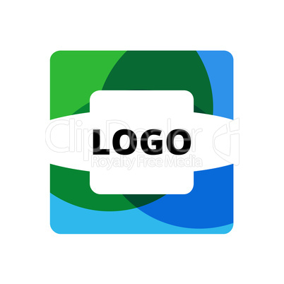 Abstract Ribbon Square logo