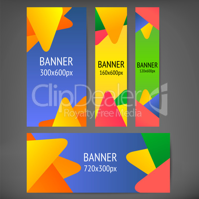 Horizontal and vertical web banners