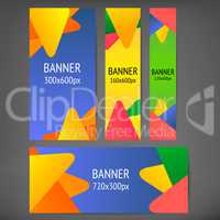 Horizontal and vertical web banners