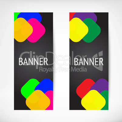 Vertical black web banners