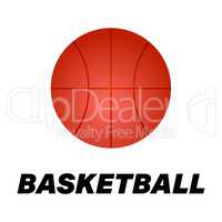 Realistic basketball icon. Logo