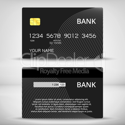 Templates of credit cards design