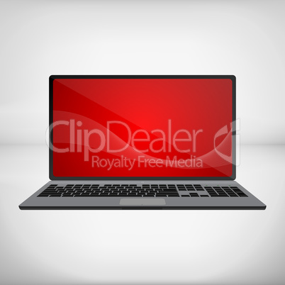 three dimensional rendering of a laptop