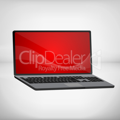 three dimensional rendering of a laptop