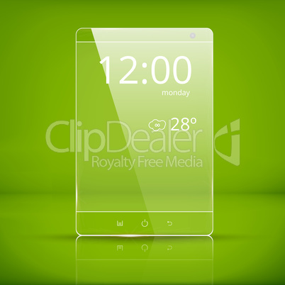 Transpaernt smartphone vector mockup