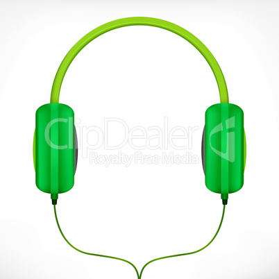 Green headphones